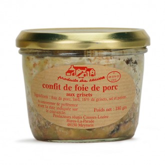 Confit de foie de porc aux grisets