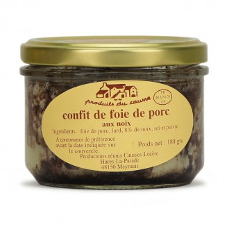 Confit de foie de porc aux noix